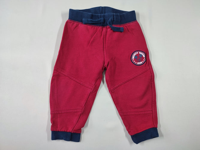 Pantalon molleton rouge/bleu marine "Mickey Mouse", moins cher chez Petit Kiwi