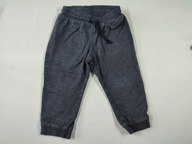 Pantalon molleton gris foncé flammé, moins cher chez Petit Kiwi