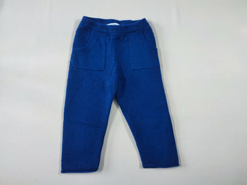 Pantalon bleu 100% cachemire, Oscar et Valentine (légèrement bouloché)