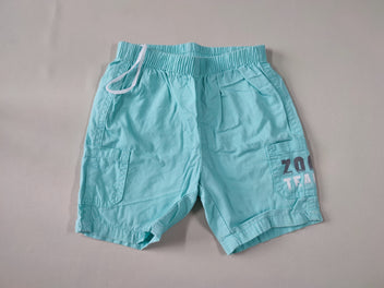 Bermuda toile turquoise poches latérales