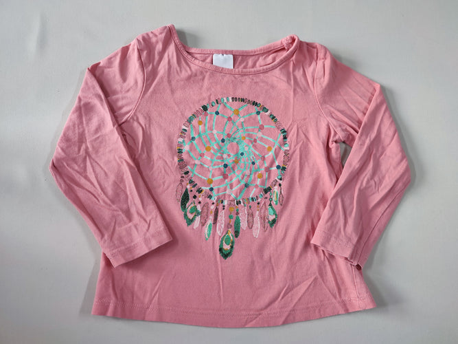 T-shirt m.l rose attrape rêve paillettes, moins cher chez Petit Kiwi