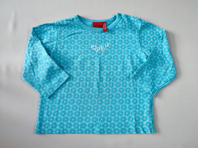 T-shirt m.l turquoise à fleurs "Esprit", moins cher chez Petit Kiwi