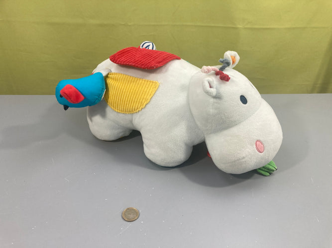 Peluche d'activités Axel l'hippo Oxybull, moins cher chez Petit Kiwi