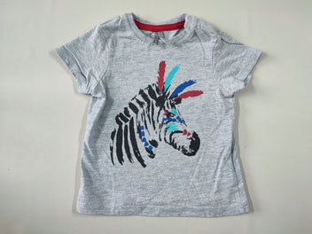 T-shirt m.c gris zèbre indien