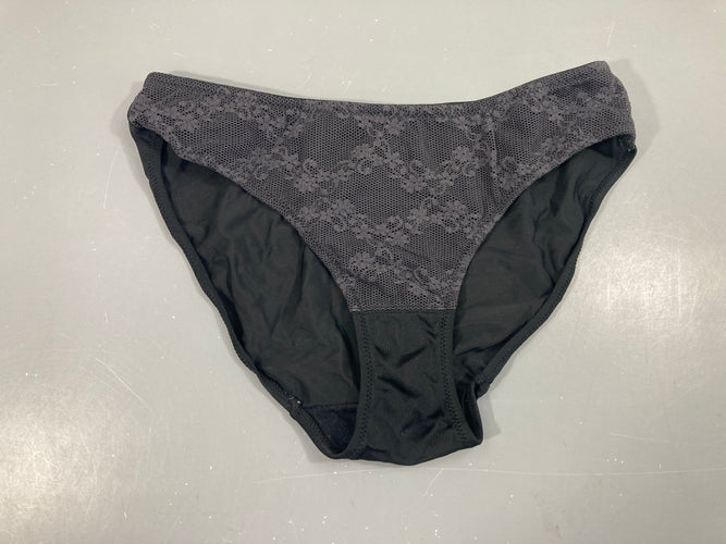 Culotte noire doublée brodée anthracite, moins cher chez Petit Kiwi