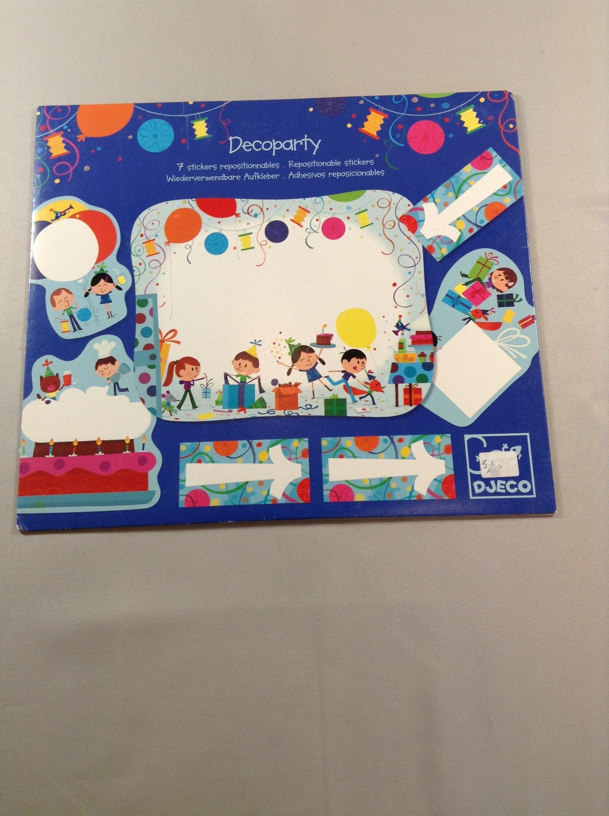NEUF Decoparty 7 stickers repositionnables