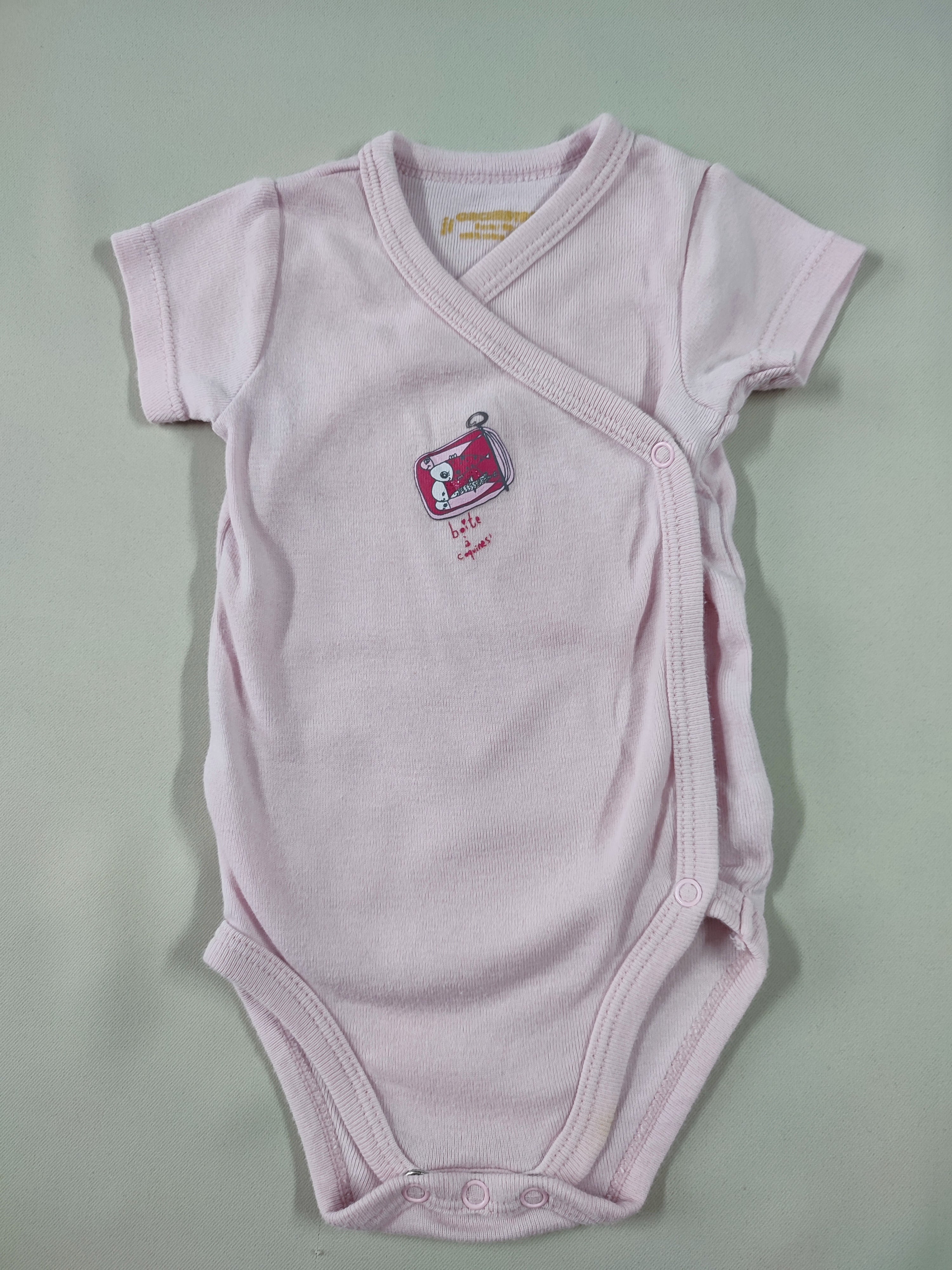 Body m.c croisé rose 