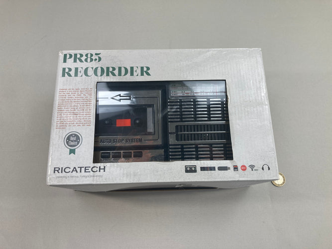Ricate.ch PR85 recorder, lecteur cassette, usb, carte SD, radio, moins cher chez Petit Kiwi
