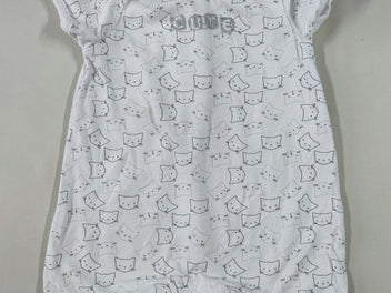 Combishort m.c jersey blanche chats 