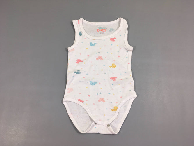 Body s.m blanc Mickey, moins cher chez Petit Kiwi