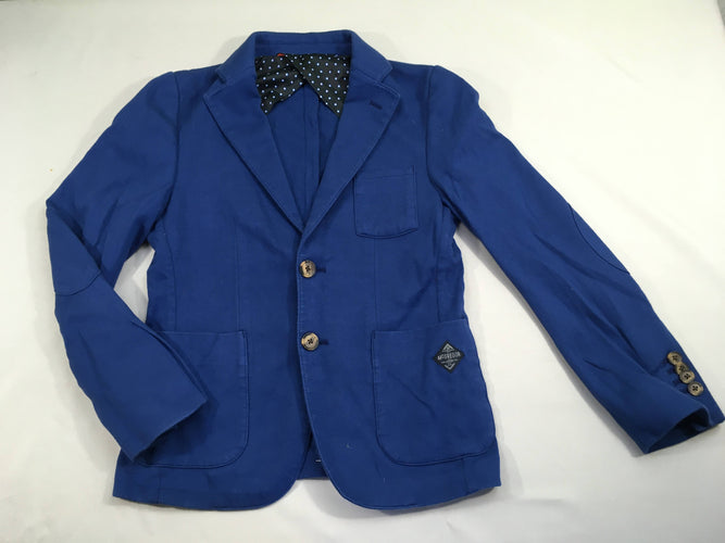 Veste blaser bleu texturée, moins cher chez Petit Kiwi