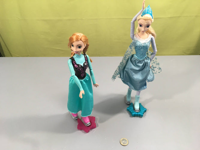 Elsa et Anna reine du patinage Poupée la reine des neiges, moins cher chez Petit Kiwi