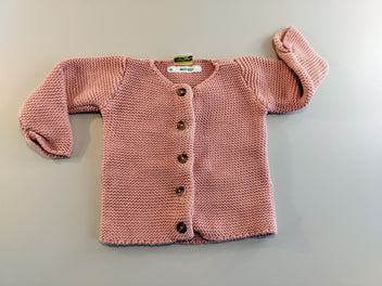 Gilet tricot rose