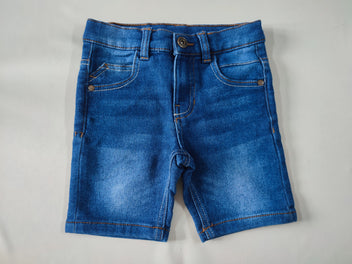 Bermuda jeans stretch bleu