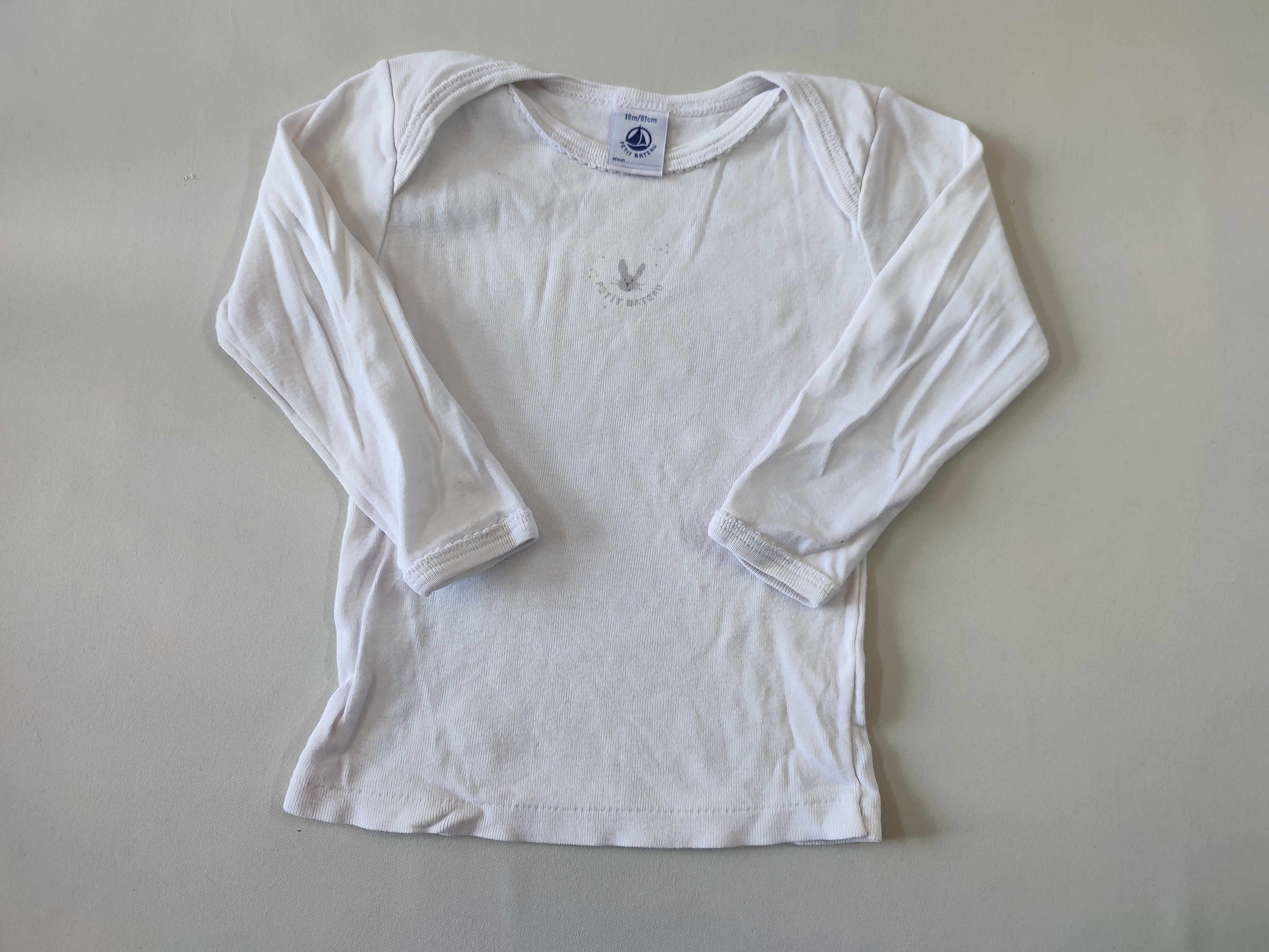 Chemisette m.l blanche lapin 