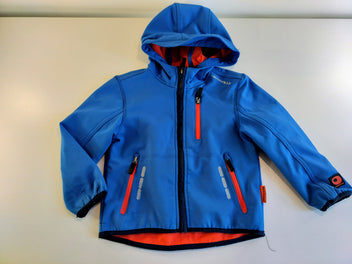 Veste bleue, rouge zippée à capuche Nortville, intérieur polar, résistante à l'eau