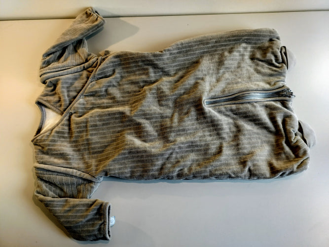 Sac de couchage velours gris , ml ammovibles 70cm, moins cher chez Petit Kiwi