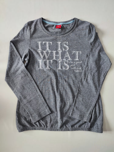 T-shirt m.l gris "It is what it is...", moins cher chez Petit Kiwi