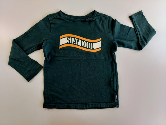 T-shirt m.l vert  "Stay cool", moins cher chez Petit Kiwi