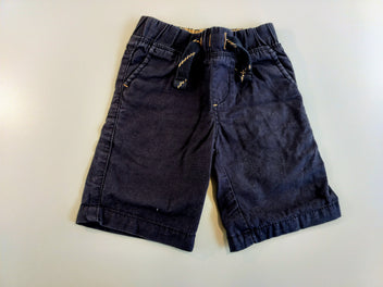 Short coton bleu