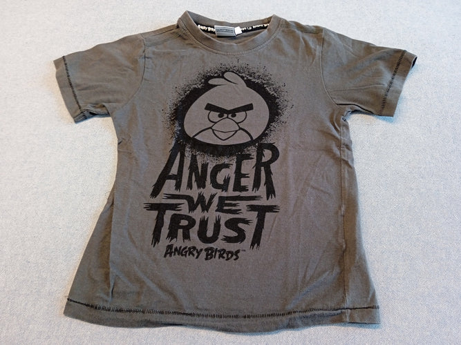 T-shirt m.c gris Angrayé Birds "Anger we trust", moins cher chez Petit Kiwi