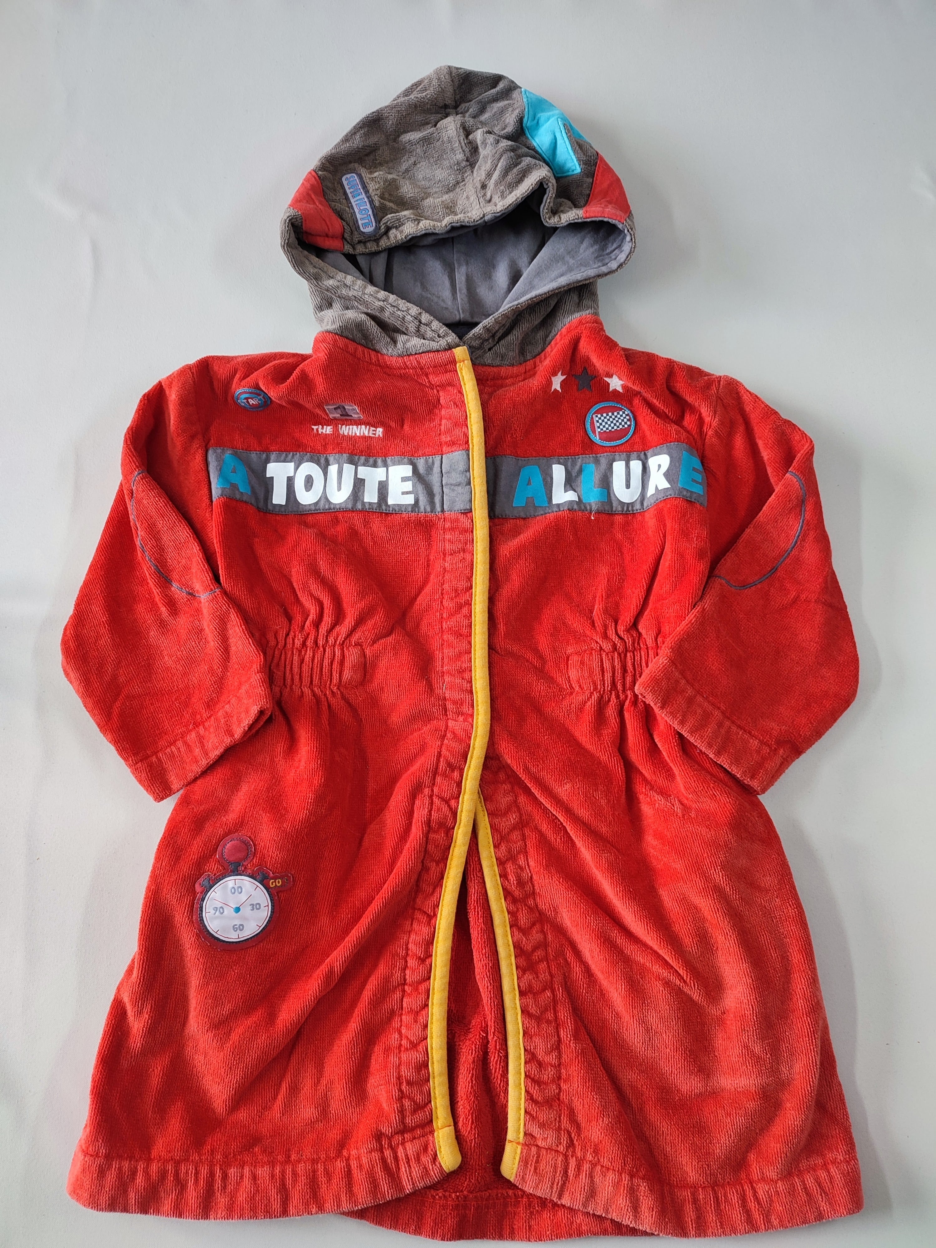 Peignoir rouge pilote 