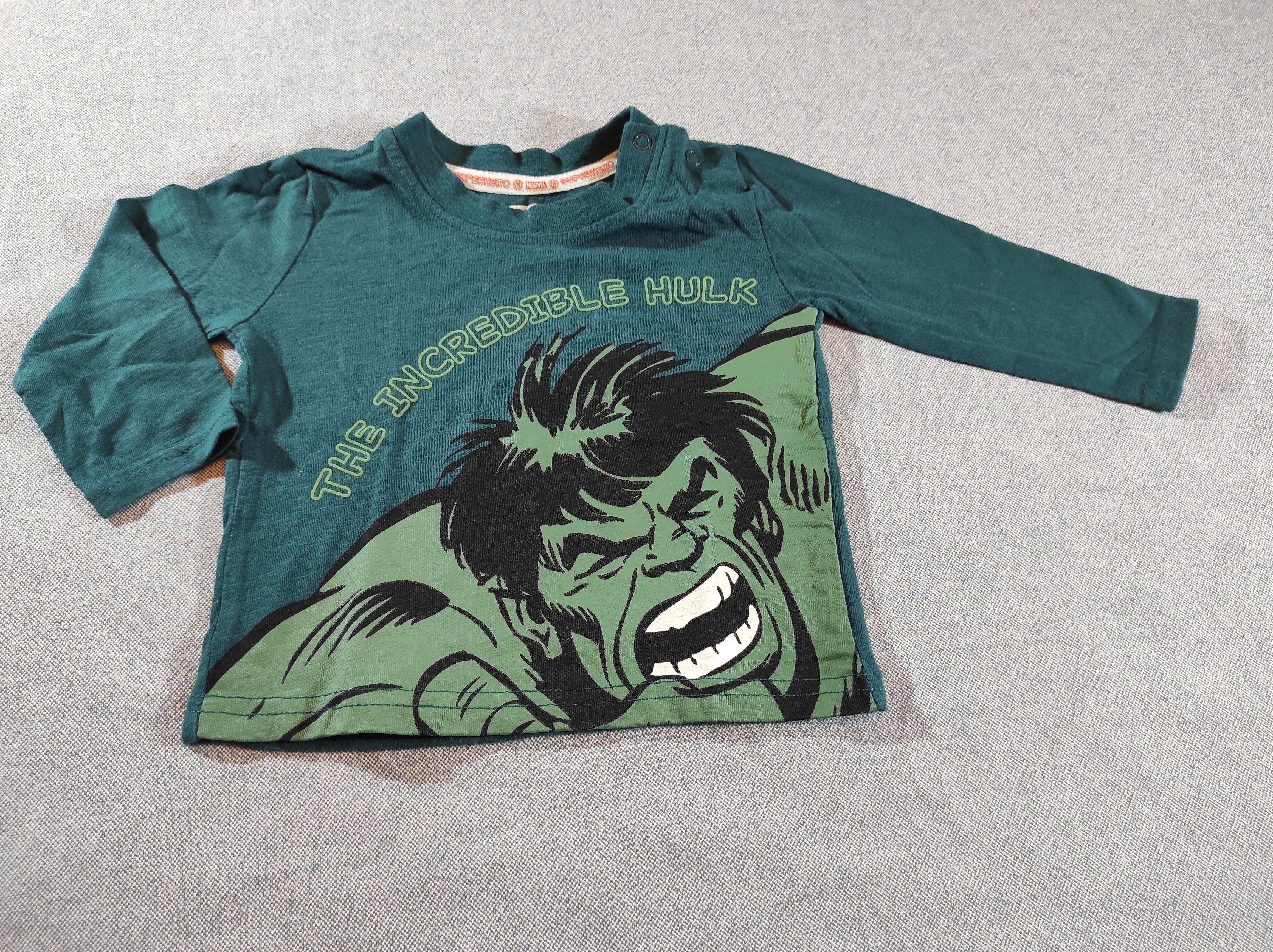 T-shirt m.l bleu canard Hulk 