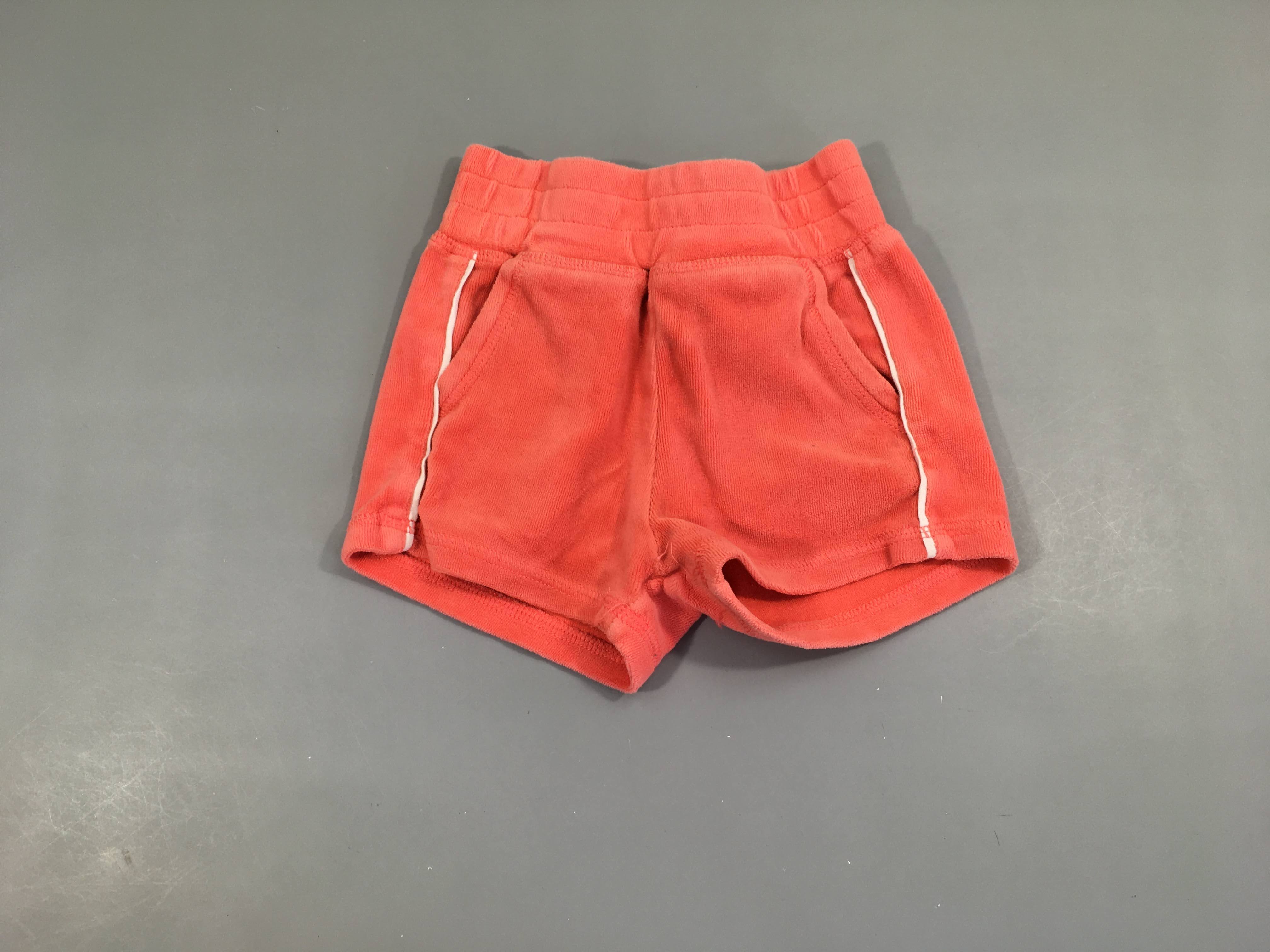 Short velours ras rose