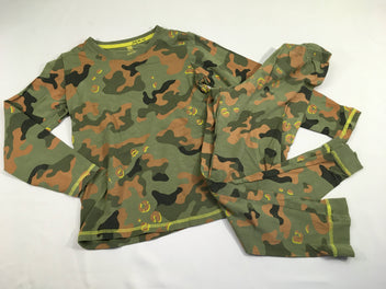 Pyjama 2pcs jersey kaki motifs camouflage