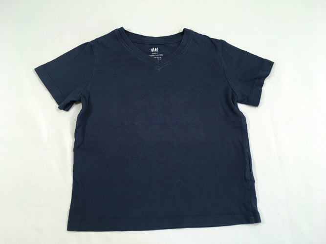 T-shirt m.c bleu marine col V, moins cher chez Petit Kiwi