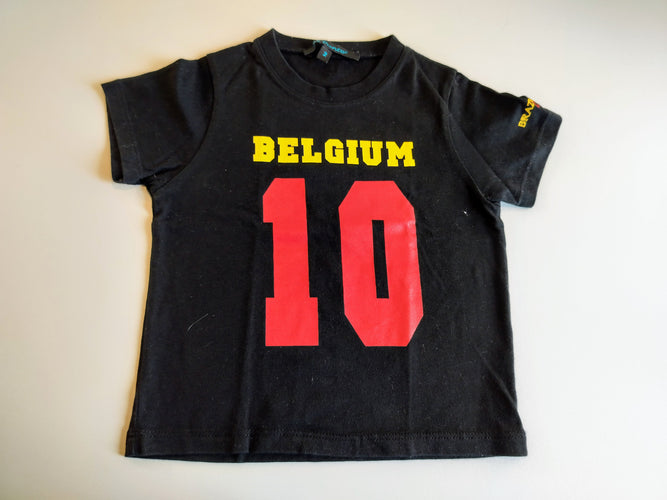T-shirt m.c noir  "Belgium 10", moins cher chez Petit Kiwi
