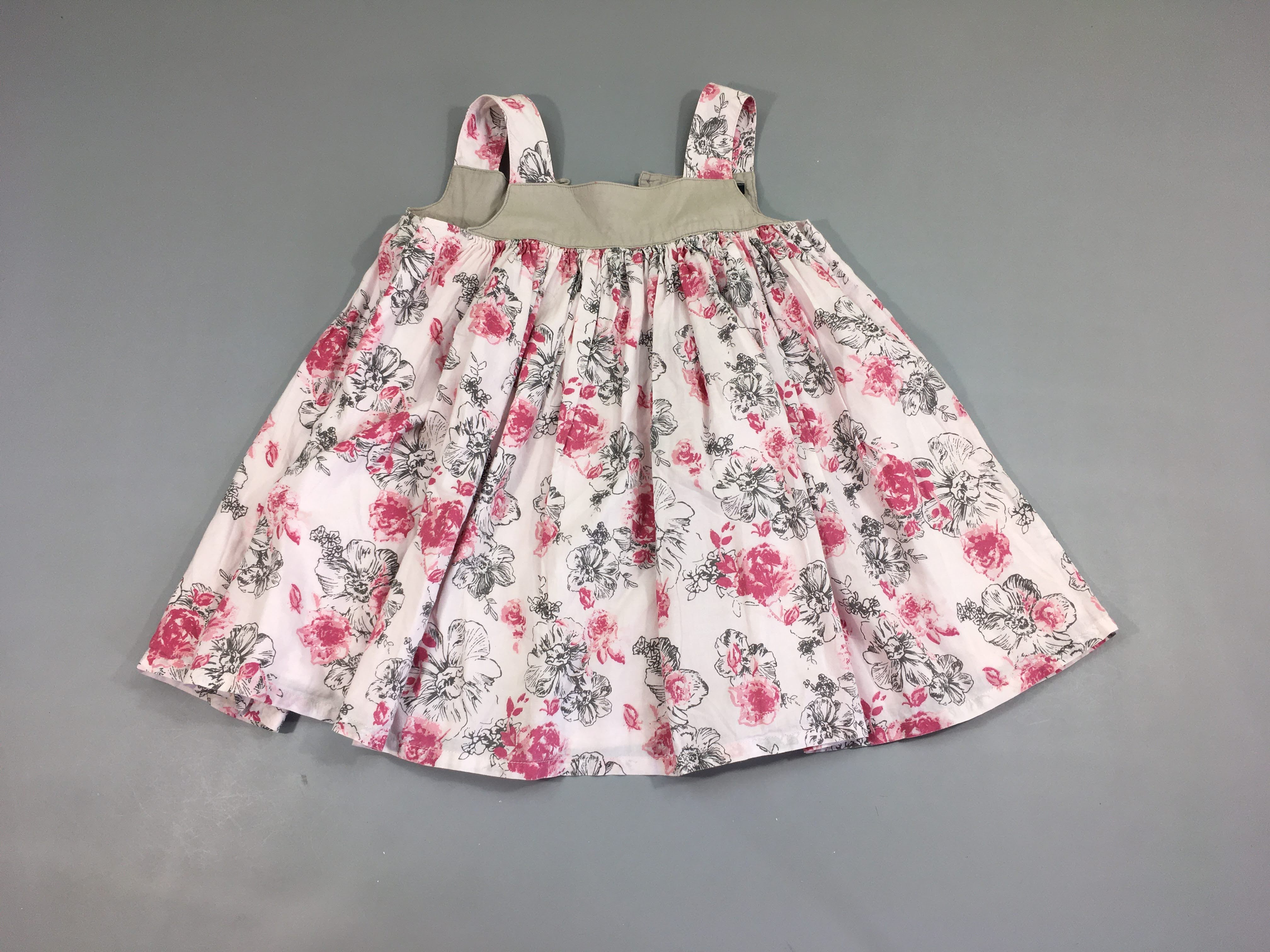 Robe s.m rose fleurs