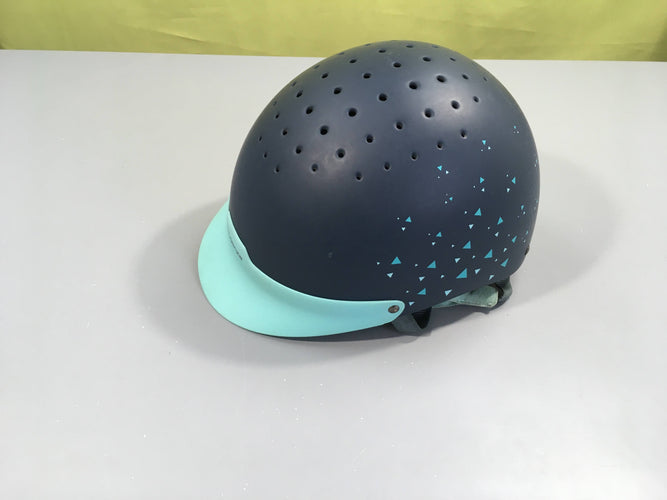 Bombe bleu-turquoise Fouganza 52-55cm, moins cher chez Petit Kiwi