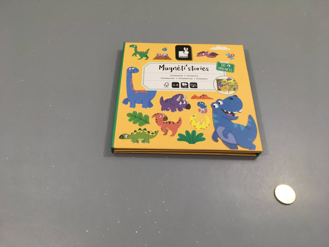 Livre Magneti'stories- Dinosaures Manque 1 magnet 3-8a, moins cher chez Petit Kiwi