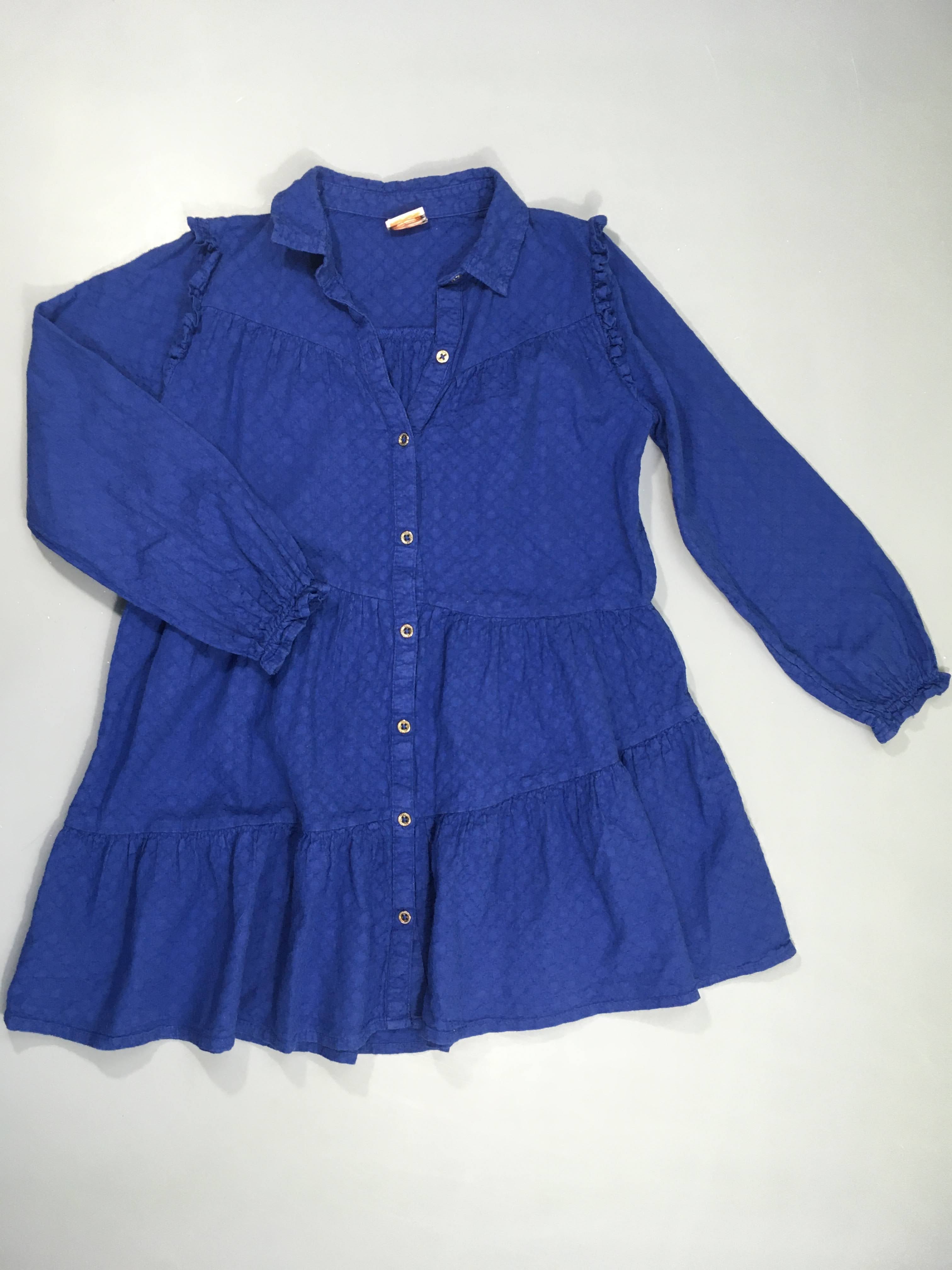 Robe m.l bleue texturée