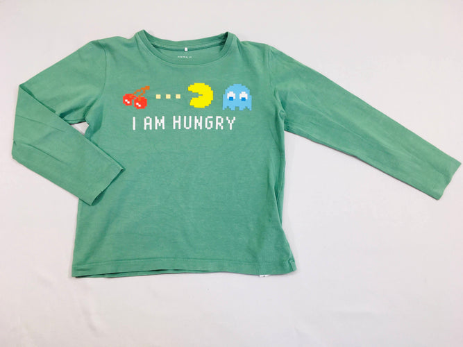 T-shirt m.l vert motifs style Pac-Man, moins cher chez Petit Kiwi