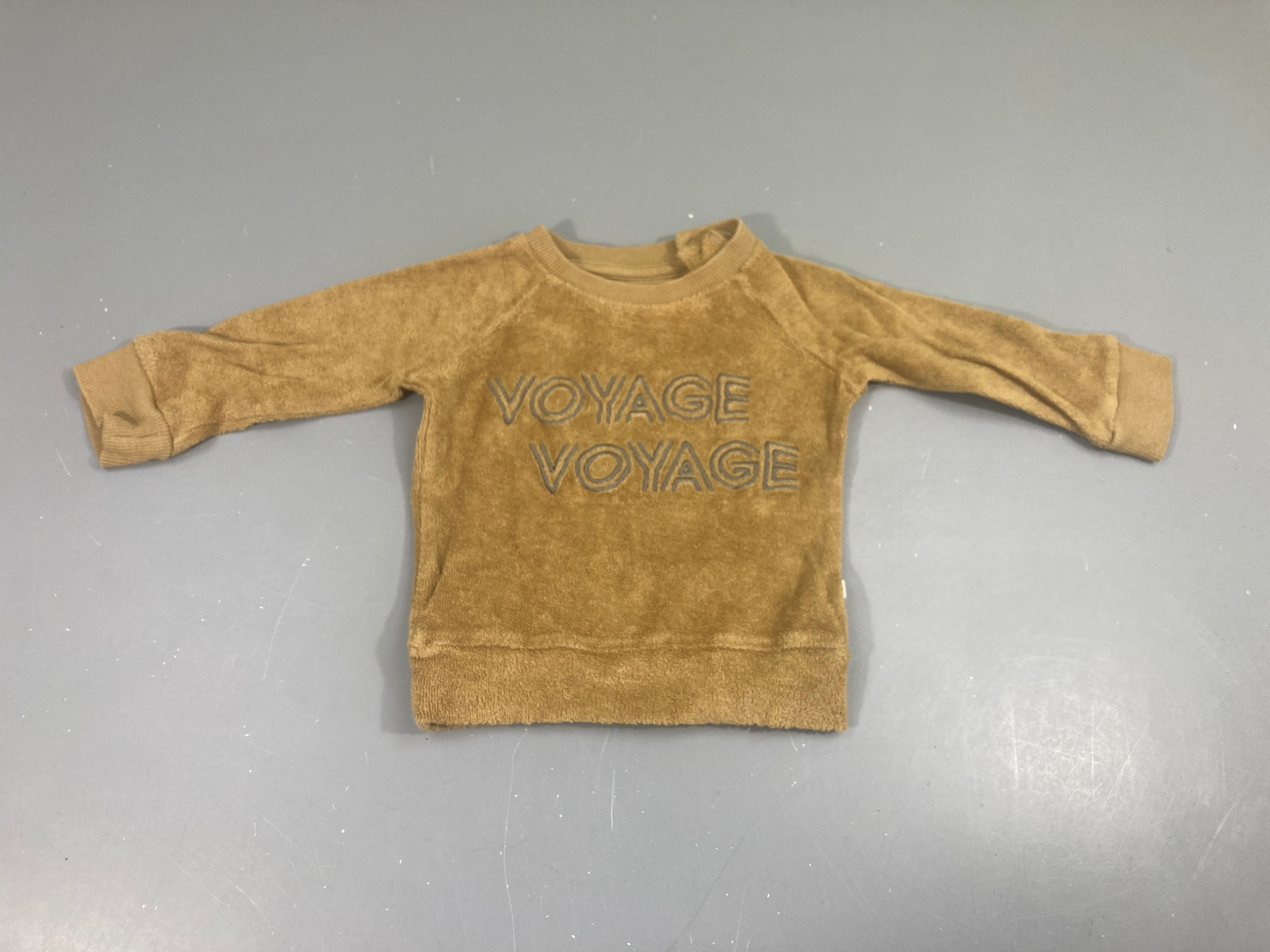 Pull éponge ocre Voyage Les petites choses