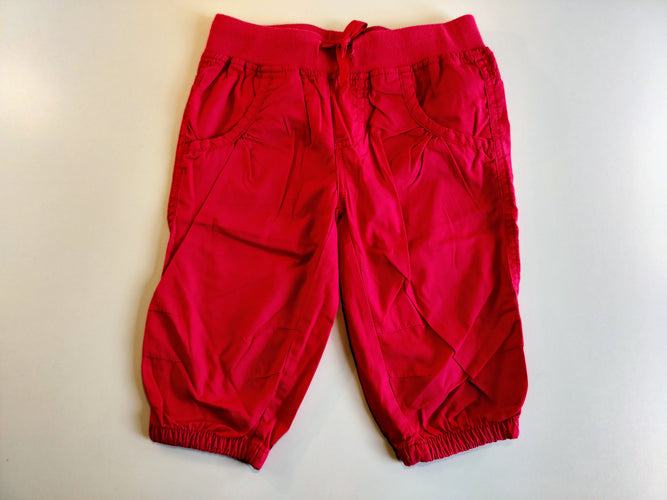 Pantalon rose fushia  taille et chevilles élastiques, moins cher chez Petit Kiwi