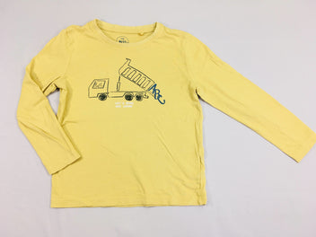T-shirt m.l jaune véhicule chantier
