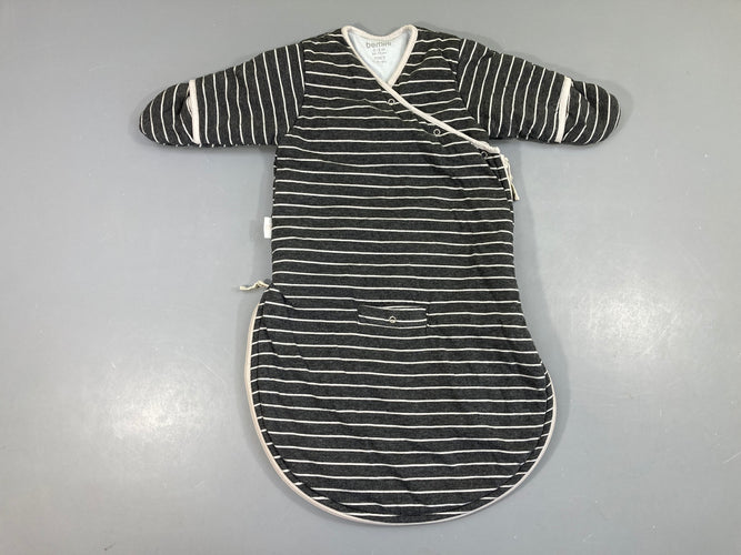 Sac de couchage ml gris foncé rayé blanc Tog 3, moins cher chez Petit Kiwi