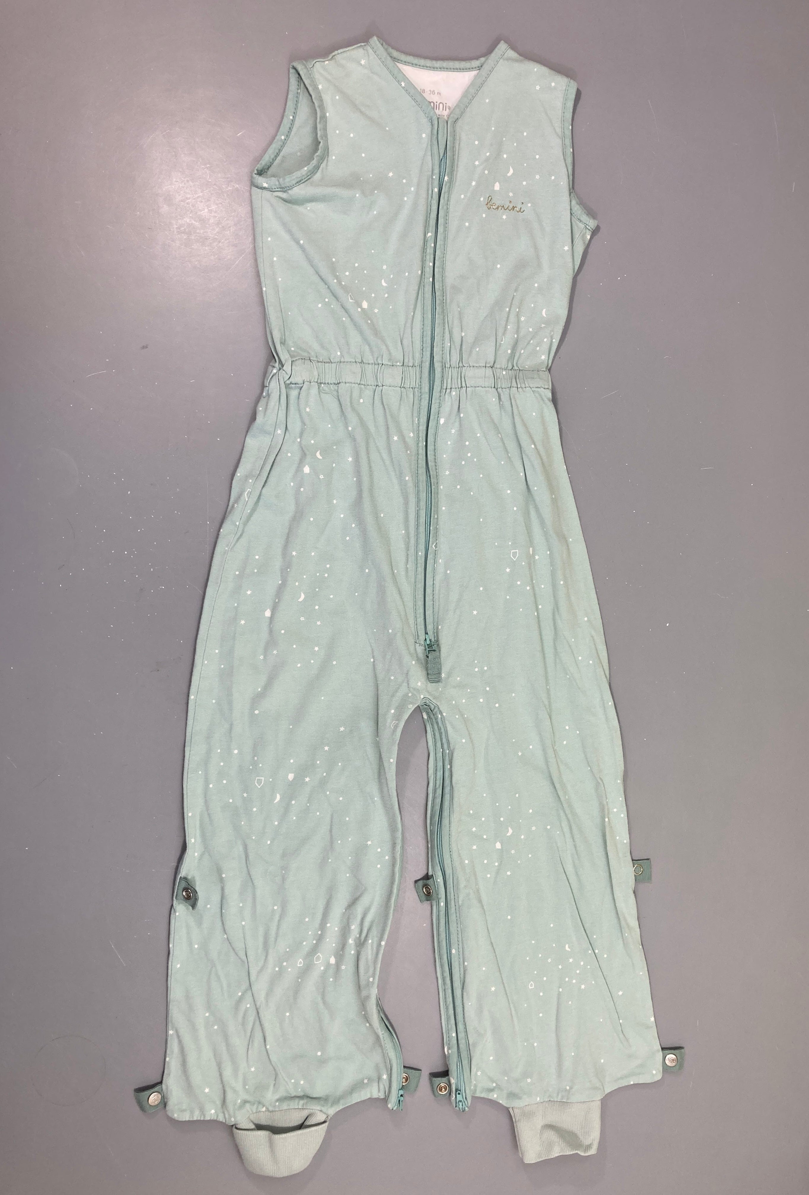 Sac de couchage jersey  menthe étoile séparable et ajustable