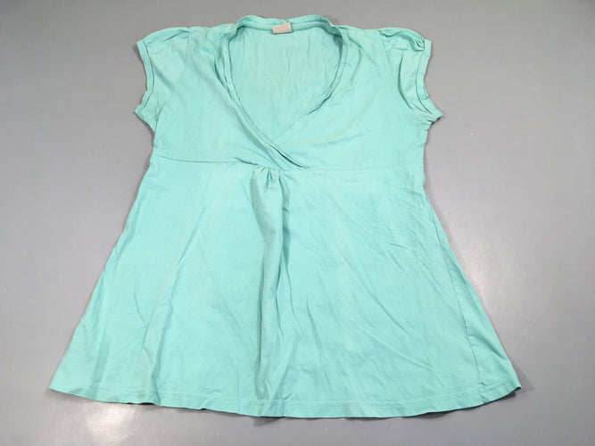T-shirt m.c de grossesse bleu clair, moins cher chez Petit Kiwi