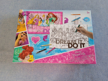 NEUF Puzzle 50pcs princesses Disney à colorier 3+