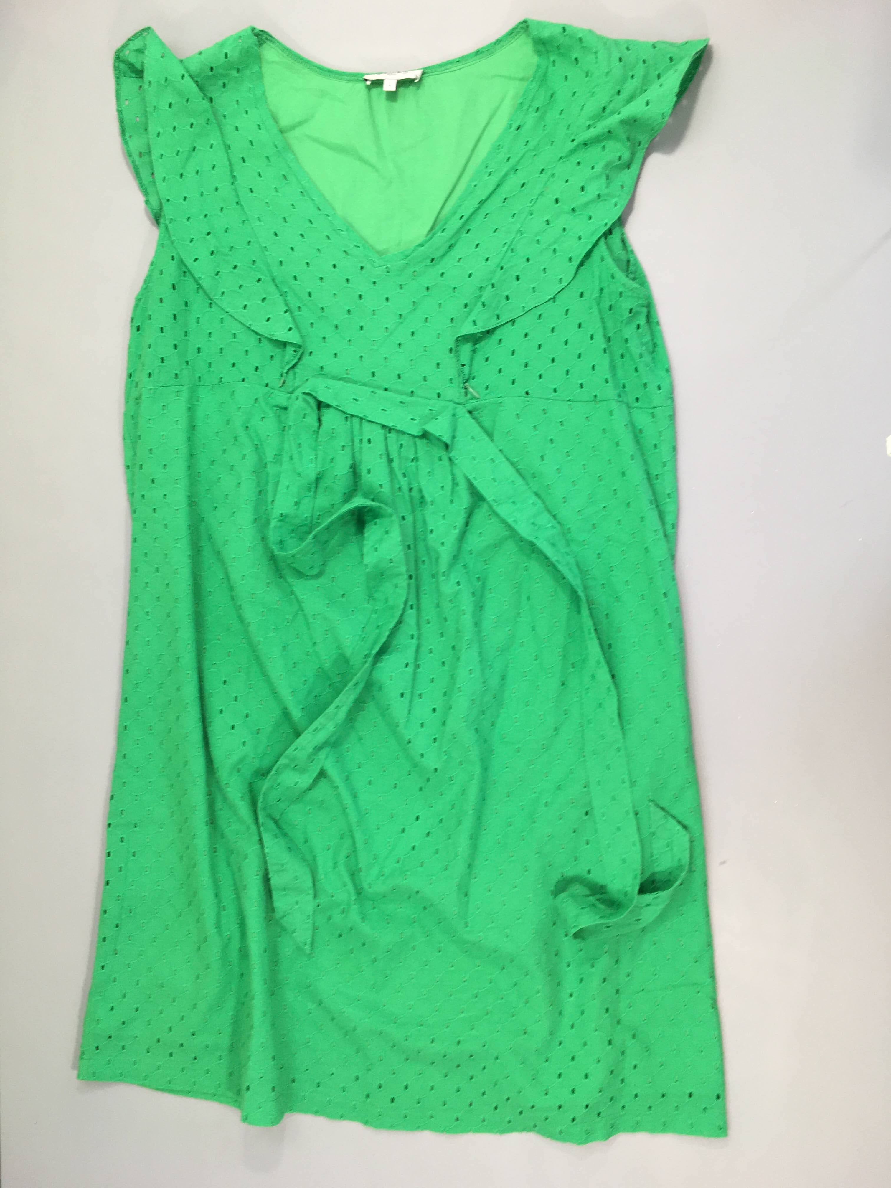 Robe d'allaitement m.c dentelle verte