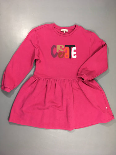 Robe sweat fuchsia Create, moins cher chez Petit Kiwi