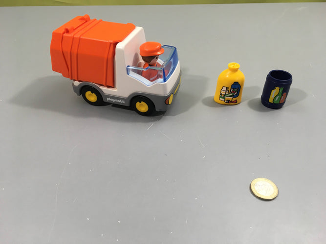 Playmobil 1.2.3 - 6774 Camion poubelle, moins cher chez Petit Kiwi