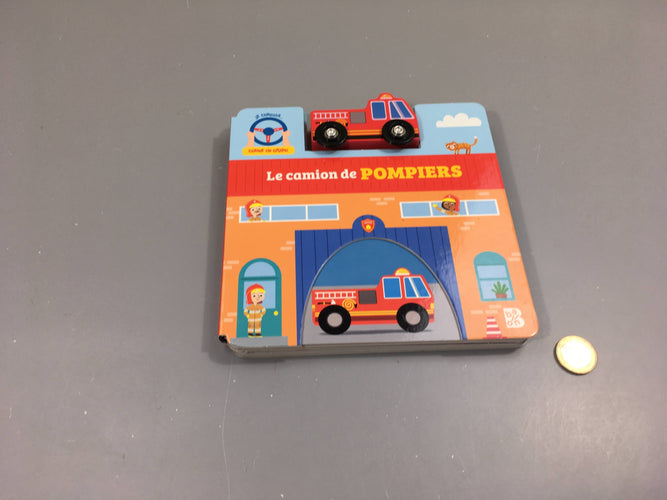 Le camion de Pompiers avec véhicule en bois, moins cher chez Petit Kiwi