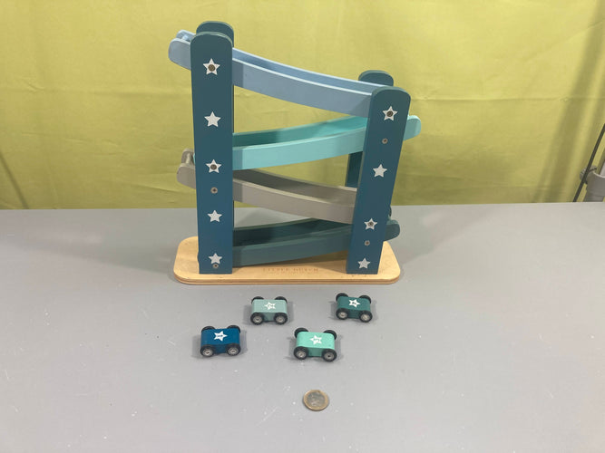 Circuit de voiture en bois Little Dutch avec 4 voitures, moins cher chez Petit Kiwi