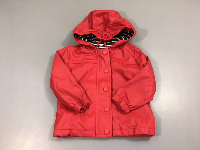 Ciré à capuche rouge doublé jersey, moins cher chez Petit Kiwi