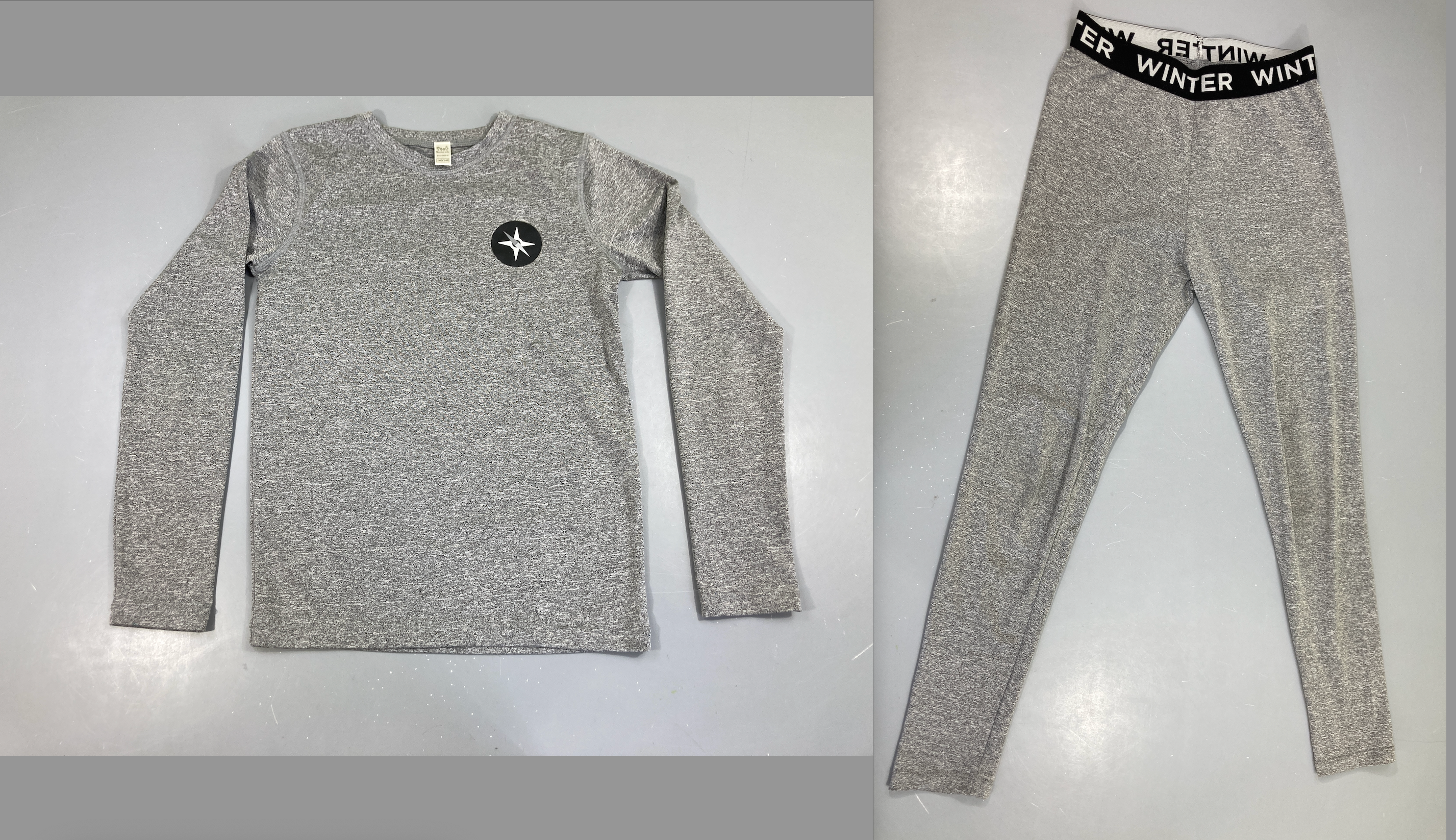 Ensemble thermique gris chiné Winter